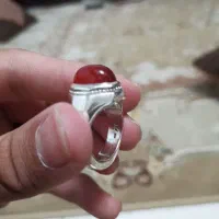 انگشتر عقیق زنجیر نقره