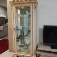 بوفه کرم رنگ تمام چوب