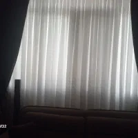 پرده حریر ساده ترک بدون آستر.طول ۲۷۵ عرض ۲۷۸|پرده، رانر، رومیزی|تهران, تسلیحات|دیوار