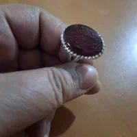 انگشتر عقیق مزین به آیه انگشتر حضرت سلیمان