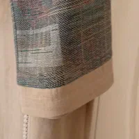 مانتو زنانه  کرم رنگ یراق دوزی شده