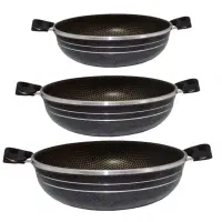 ست 3 عددی ماهیتابه تفلون زنبوری دودسته