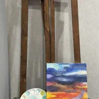 سه پایه نقاشی چوبی