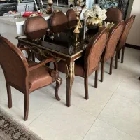 میز ناهار خوری8 نفره سلطنتی کار تهران با صندلی اپن|میز و صندلی غذاخوری|شیراز, غدیر جنوبی|دیوار