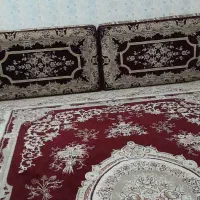سه عدد فرش ۶ متری با شش تا پشتی همرنگ