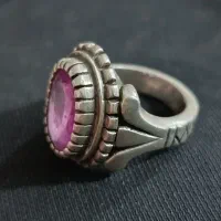انگشتر نقره یاقوت