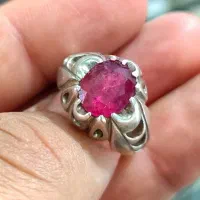 انگشتر فدیوم نقرسازان سنگ ترمالین