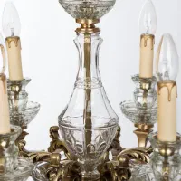 لوستر شش شاخه برنز شیک و سالم|لوستر و چراغ آویز|کیلان, |دیوار