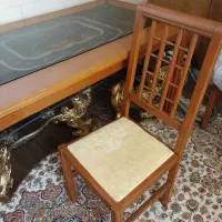 میزناهارخوری ۶نفرع با۴عددصندلی ازچوب راش