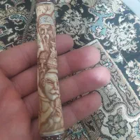 چوب سیگار استخوان نقره کوب رخ دار|کلکسیون اشیاء عتیقه|کهریزک, |دیوار