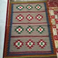 دوعدد گلیم فرش یک در یکنیم دست بافت زیبا