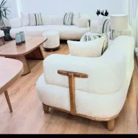 نمای -مبل باچوب گردو با رنگ درجه یک و کیفیت عالی)