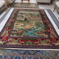 فرش‌دست‌بافت‌‌شادسر‌کاشان‌‌نقشه‌شکارگاه|فرش|گرگان, |دیوار