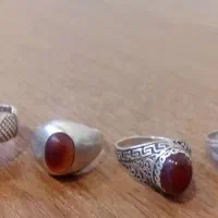 انگشتر نقره نگین عقیق وباباغوری|جواهرات|اسفراین, |دیوار