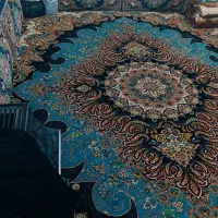 فرش ۳/۴قالیچه پشتی بخاری