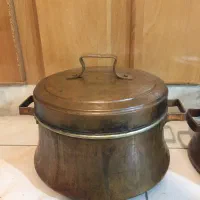 ۲ عدد کماجدان مسی چکشی|ظروف پخت‌وپز|اصفهان, بیدآباد|دیوار