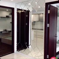 آینه دکوراتیو تخت و منحنی|آینه|مرودشت, مسجد رسول‎|دیوار