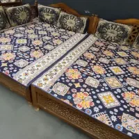 تخت شیک چوبی ومبل راحتی محکم وضمانت دار