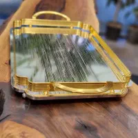 سینی سیلور اماراتی لبه دار برندپلیسکووارداتی خشدار|ظروف سرو و پذیرایی|مشهد, سلام|دیوار