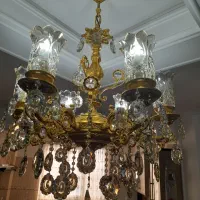 لوستر برنجی اصل|لوستر و چراغ آویز|خاوران, |دیوار