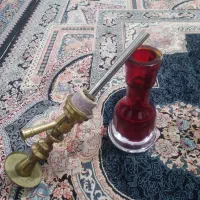 قلیان برنجی شیشه سنگین کیریستال