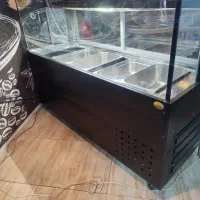 یخچال ویترینی نو نو و طبقات فلزی چوبی قفسه|فروشگاه و مغازه|شیراز, کاراندیش|دیوار