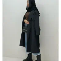 بارونی بلند رنگ مشکی|لباس|فسا, |دیوار