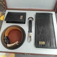 ست کیف و کمربند چرم طبیعی پانو