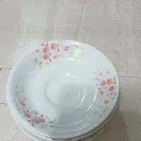 بشقاب گل سرخی ،قندان چینی اکبند با قوطی،نعلبکی|ظروف سرو و پذیرایی|تبریز, |دیوار
