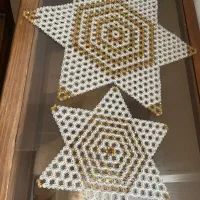 رومیزی با مهره کریستال