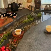 میز ناهارخوری طرح سنگی و صخره|میز و صندلی غذاخوری|اصفهان, باغ فدک|دیوار