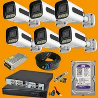 دوربین مداربسته tyco-tech پک 6 تایی با پاور مرکزی