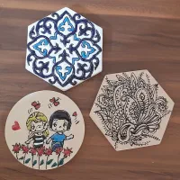 زیر لیوانی و دیوارکوب میناکاری