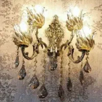 لوستر برنز ۱۶ شاخه .دیوار کوب ۴ شاخه برنز|لوستر و چراغ آویز|زنجان, |دیوار