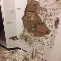 گچکاری وسفیدکاری انجام خورده کاری