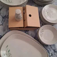 پلو خوری خورشت   نوری تازه گل گندمی عتیقه