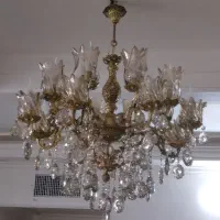 لوستر۸شاخه ۱۶شعله برنج