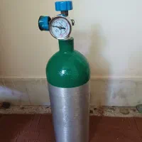 کپسول اکسیژن ۲.۵لیتری آلومینیومی با مانومتر سرخود