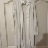 مانتو سفید  با دانتل اعلا