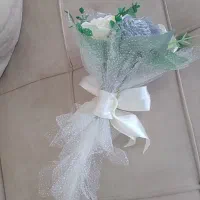 دسته گل عروس روبانی|گل مصنوعی|کرمانشاه, |دیوار