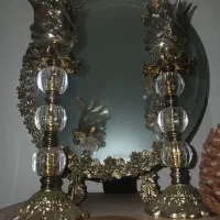 آئینه وشمعدان برنجی