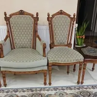 مبل استیل نه نفره کله کاجی کار دست با پارچه ترک|مبلمان خانگی و میز عسلی|شیراز, فرهنگ شهر|دیوار