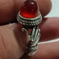 انگشتر دست و دلبر عقیق کلوخه آفریقایی