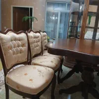 سرویس میز غذاخوری ۶ نفره در حد نو همراه بوفه