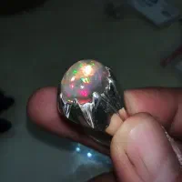 انگشتر اوپال 10قیراتی فول رفلکس|جواهرات|قم, پردیسان|دیوار