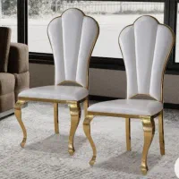 صندلی صدفی میز کوئین طلایی سیلور