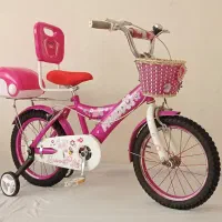دوچرخه سایز ۱۶ صورتی دخترانه درحدصفر