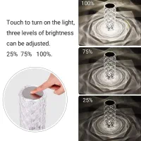 آباژور کریستال لامپ لمسی|چراغ خواب و آباژور|ری, صالح آباد جنوبی (باغ رضوان)|دیوار