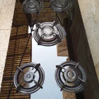اجاق گاز طرح فر درحد نو ۵ شعله
