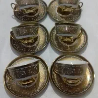 فنجان نعلبکی طلایی